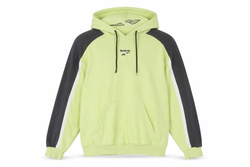 Reebok Men's Green Pullover Hoodie M Logo Sports Fleece