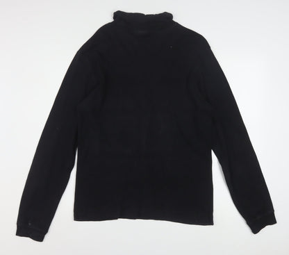 Umbro Men’s Black Mock Neck Cotton Pullover Sweatshirt M