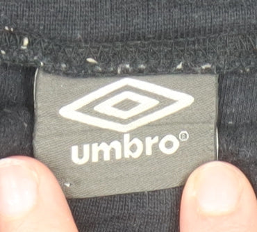 Umbro Men’s Black Mock Neck Cotton Pullover Sweatshirt M