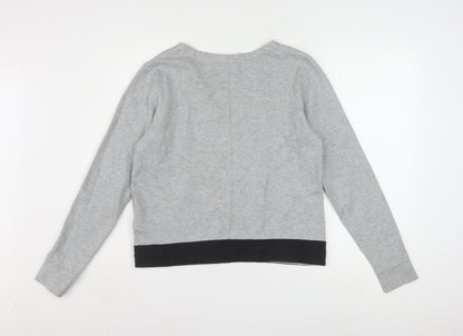 Nike Women Grey Long Sleeve Crew Neck Sweatshirt Size S
