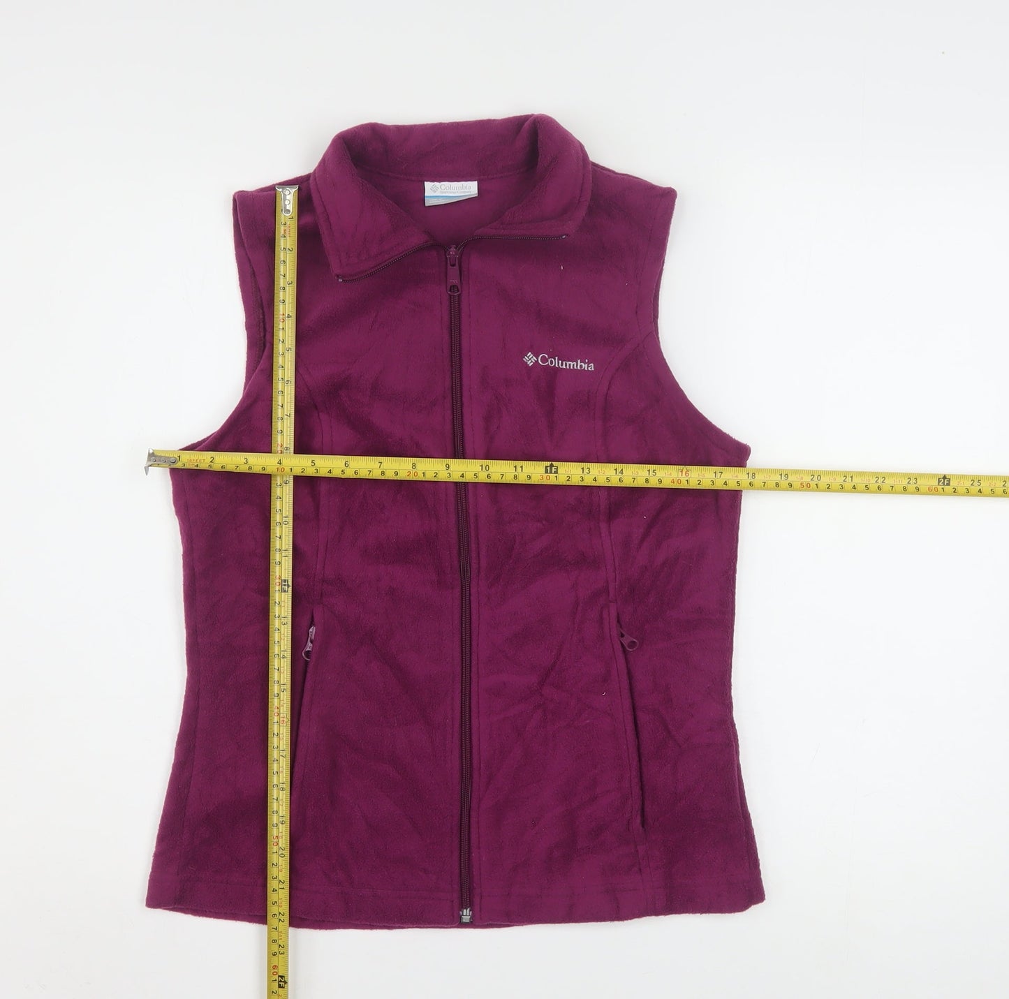 Columbia Women’s Purple Fleece Zip Up Waistcoat Bodywarmer Size S