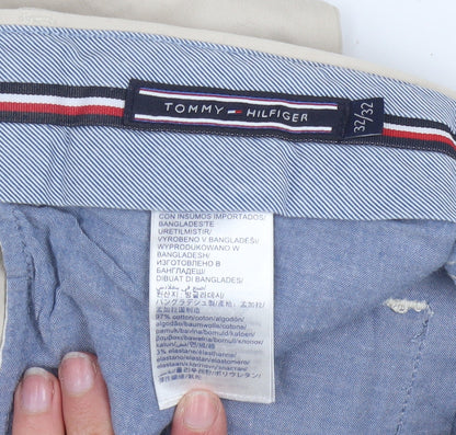 Tommy Hilfiger Men's Beige Chino Trousers 32x32 Regular Fit