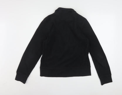 Puma Women Black Fleece Track Jacket Size 12 Full Zip Lightweight