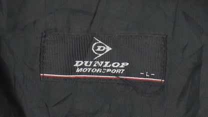 Dunlop Motorsport Mens Black L Windbreaker Jacket Full Zip Polyester