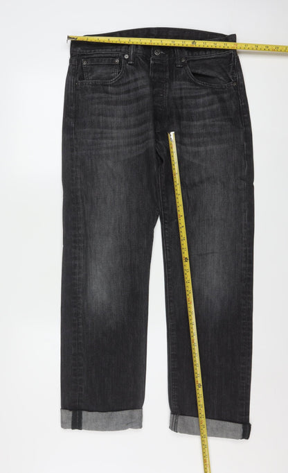 Levi's 501 Men's Black Straight Leg Denim Jeans 32W 32L Regular Fit