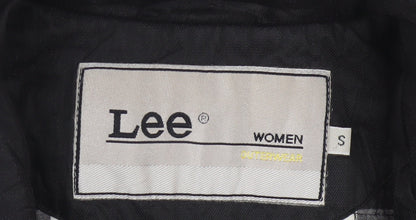 Lee Women Black Small Biker Jacket with Zip Detail