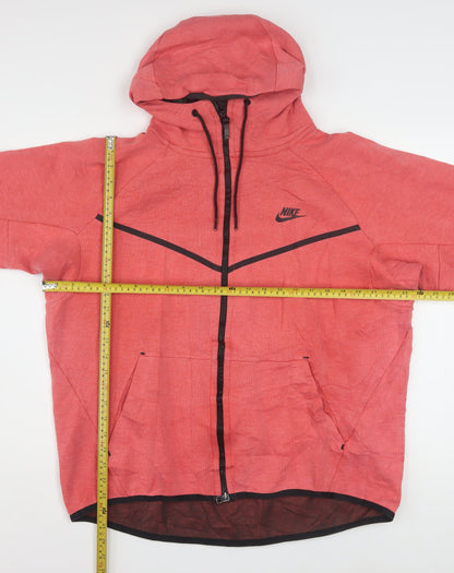 Nike Men's Red Full Zip Hoodie L Regular Sports Style