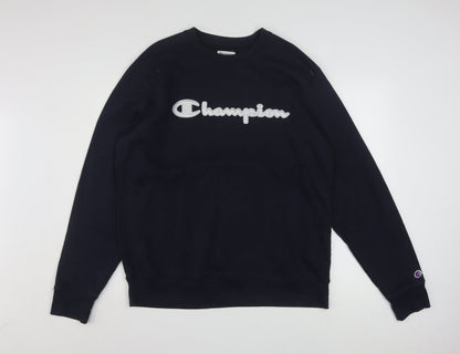 Champion Men's Black L Crew Neck Pullover Sweatshirt