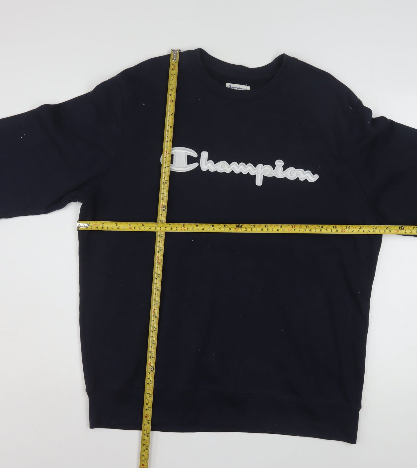 Champion Men's Black L Crew Neck Pullover Sweatshirt