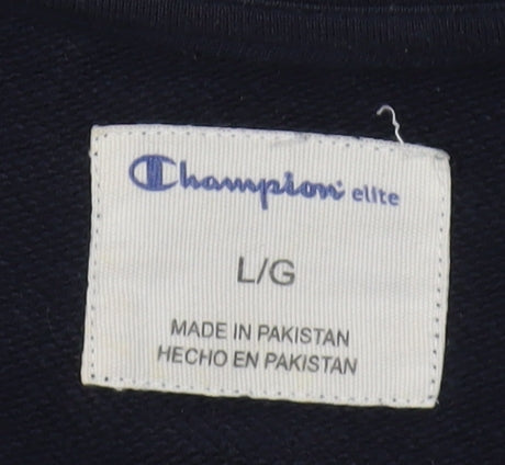 Champion Men's Black L Crew Neck Pullover Sweatshirt