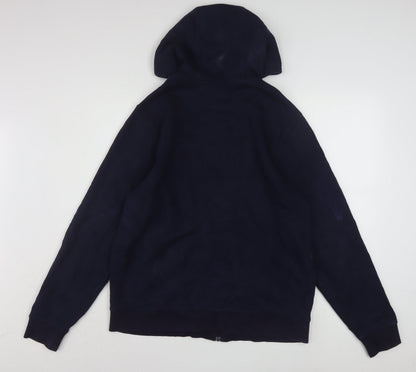 Lacoste Men's Blue Full Zip Hoodie XL Cotton Fleece Casual