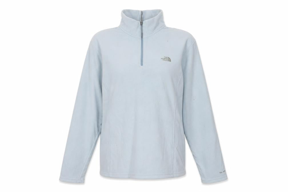 The North Face Womens Blue Fleece 1/4 Zip Pullover Sweatshirt XL