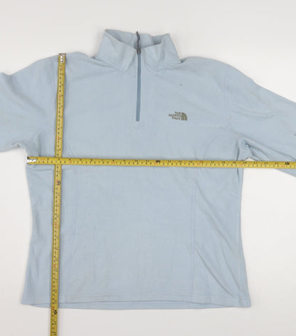 The North Face Womens Blue Fleece 1/4 Zip Pullover Sweatshirt XL