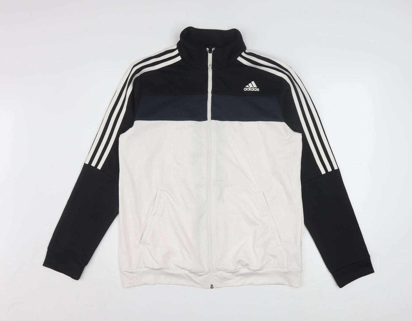 Adidas Women's Black White Climalite Track Jacket Size 16