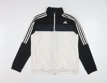 Adidas Women's Black White Climalite Track Jacket Size 16
