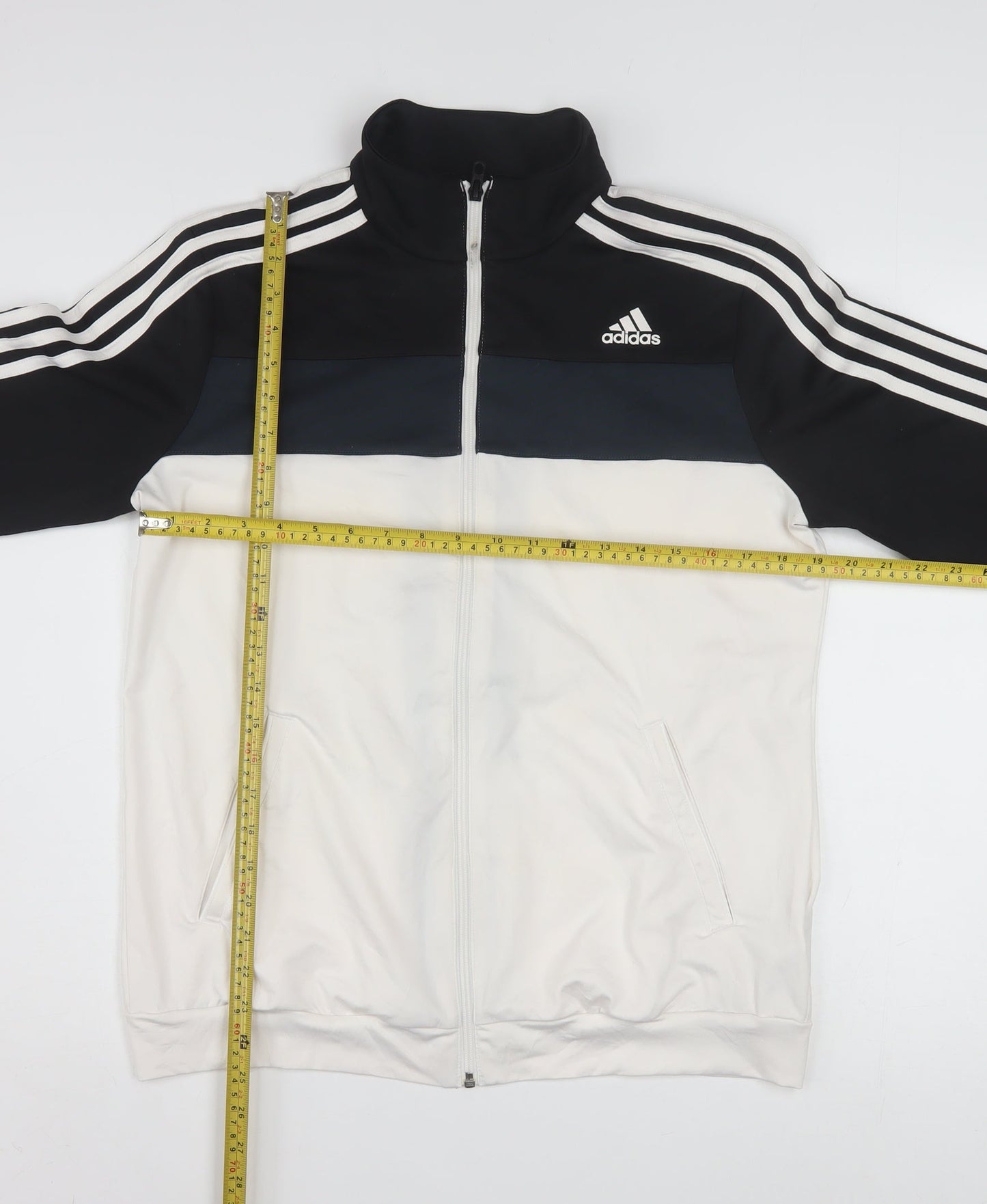 Adidas Women's Black White Climalite Track Jacket Size 16