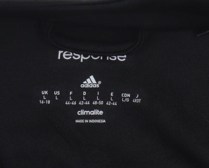 Adidas Women's Black White Climalite Track Jacket Size 16