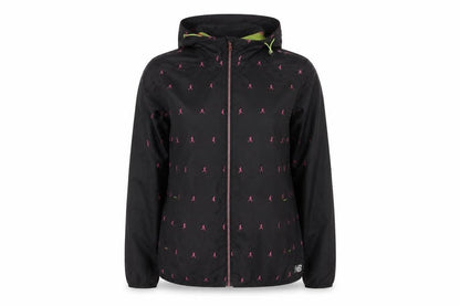 New Balance Womens Black L Hooded Windbreaker Jacket