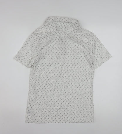 Abercrombie & Fitch Mens White XS Slim Fit Short Sleeve Button-Up Shirt