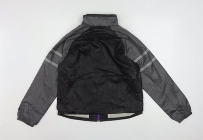 Champion Women's Black M Windbreaker Jacket Lightweight Reflective Zip