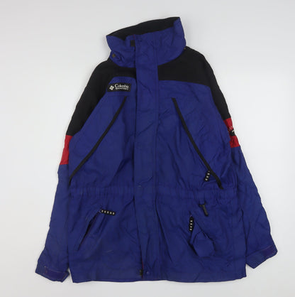 Columbia Women's Blue Anorak Jacket Size 14 Full Zip Hooded
