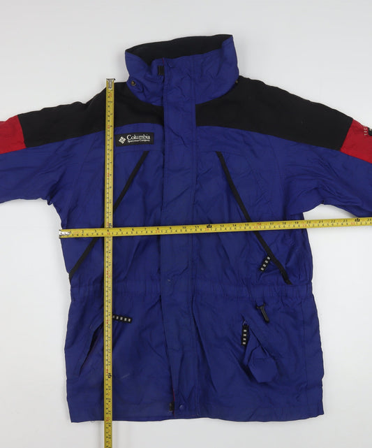 Columbia Women's Blue Anorak Jacket Size 14 Full Zip Hooded