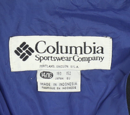 Columbia Women's Blue Anorak Jacket Size 14 Full Zip Hooded