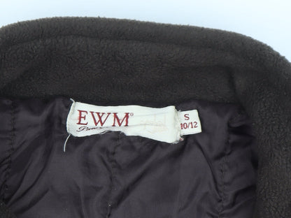 EWM Women Brown Full Zip Fleece Jacket Size 10/12 Polyester