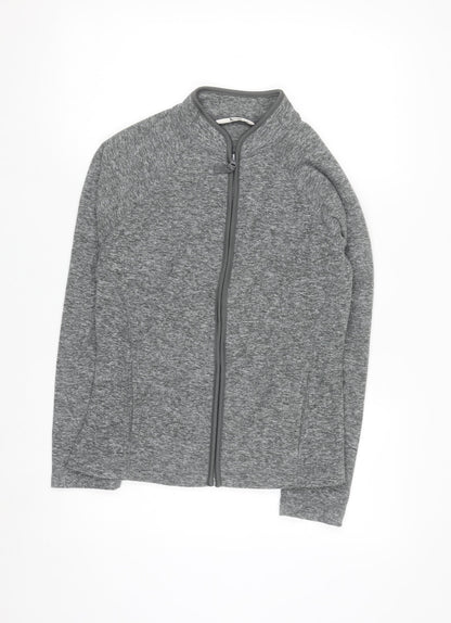 Tu Women Grey Full Zip Hoodie Size 10 Polyester Lightweight