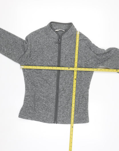 Tu Women Grey Full Zip Hoodie Size 10 Polyester Lightweight