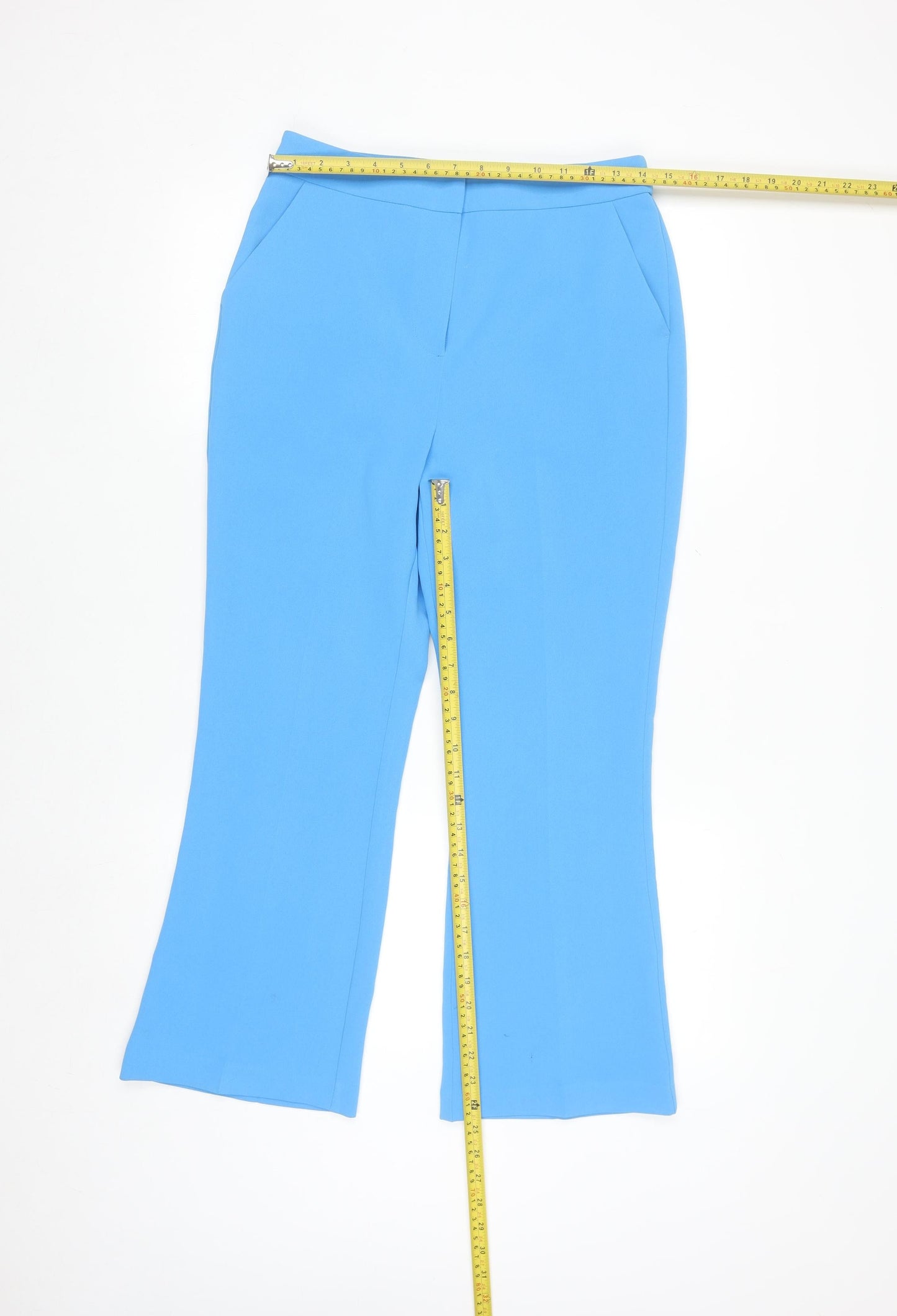 Primark Women Blue Flared Dress Pants Size 10