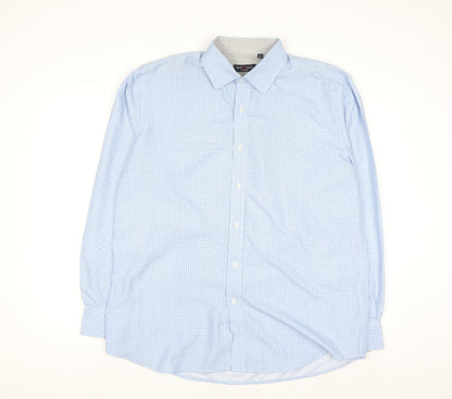 Red Jack Men's Blue Polka Dot Long Sleeve Button-Up Shirt 17 43in