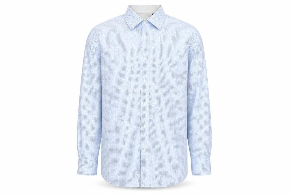 Red Jack Men's Blue Polka Dot Long Sleeve Button-Up Shirt 17 43in