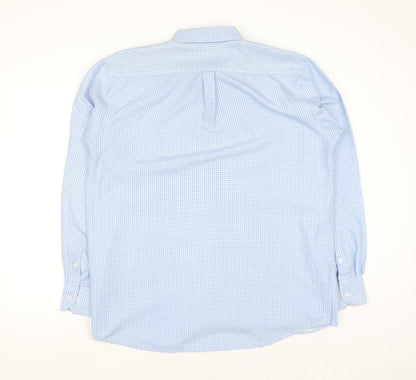 Red Jack Men's Blue Polka Dot Long Sleeve Button-Up Shirt 17 43in