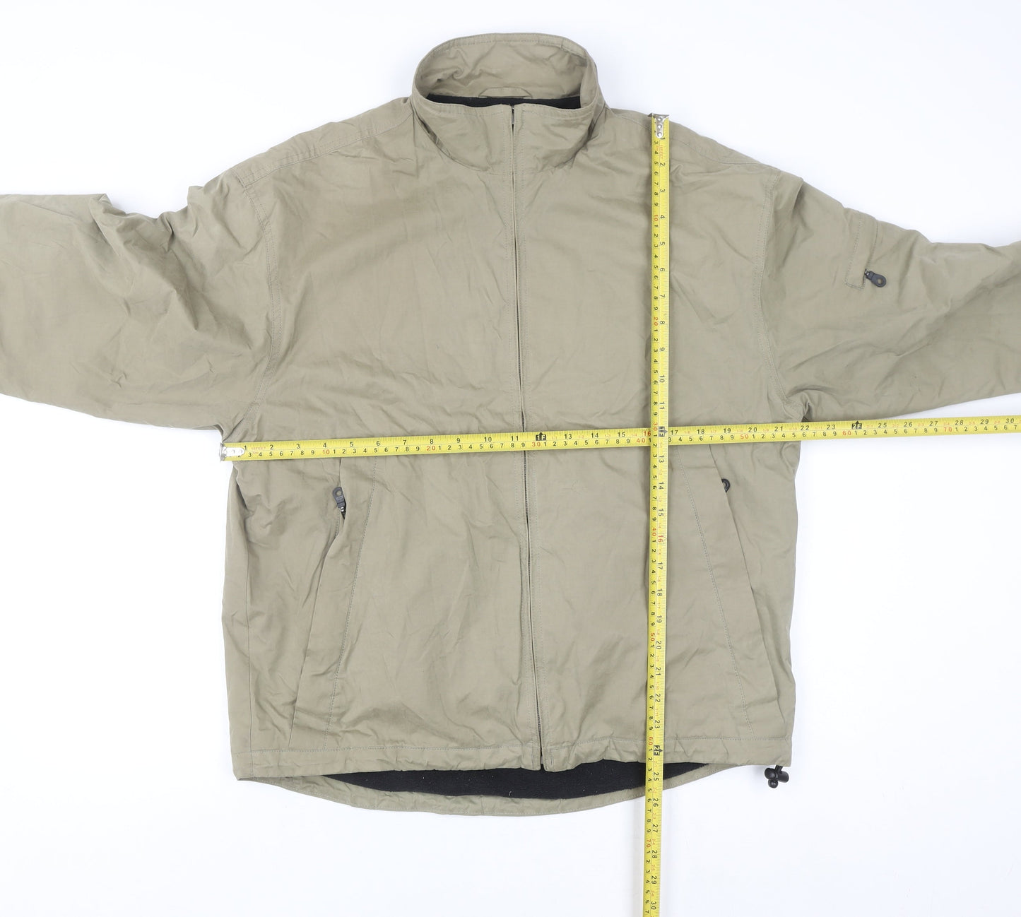 Next Men's Beige Small Full Zip Windproof Jacket