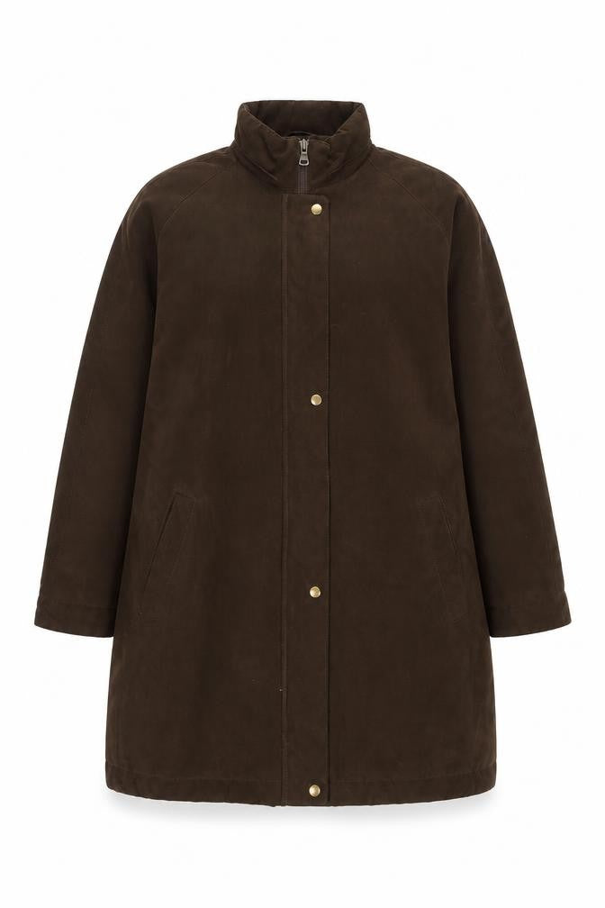 Berkertex Women’s Brown Long Overcoat Size 18 Polyester Lined