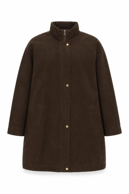 Berkertex Women’s Brown Long Overcoat Size 18 Polyester Lined