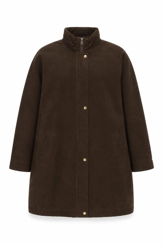 Berkertex Women’s Brown Long Overcoat Size 18 Polyester Lined