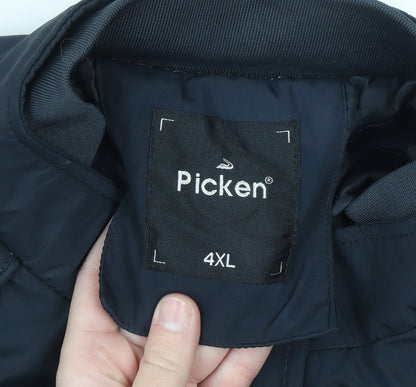 Picken Men's Blue 4XL Lined Full Zip Basic Jacket