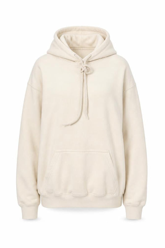 Boohoo Womens Beige Pullover Hoodie Small Limited Edition Fleece