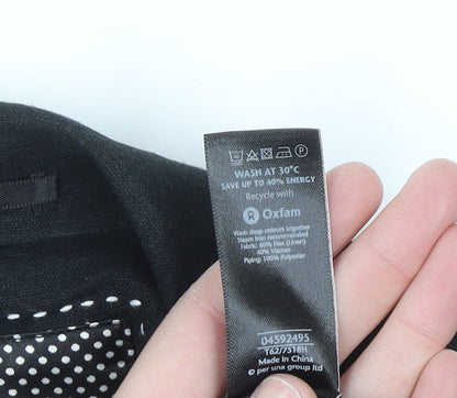 Marks and Spencer Per Una Womens Black Linen Blazer Size 12