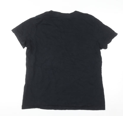 Nike Men's Black Large Graphic Logo Sports T-Shirt