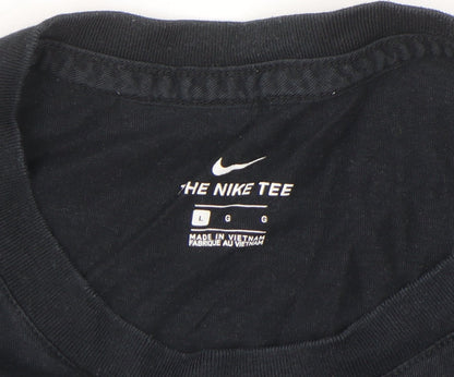 Nike Men's Black Large Graphic Logo Sports T-Shirt
