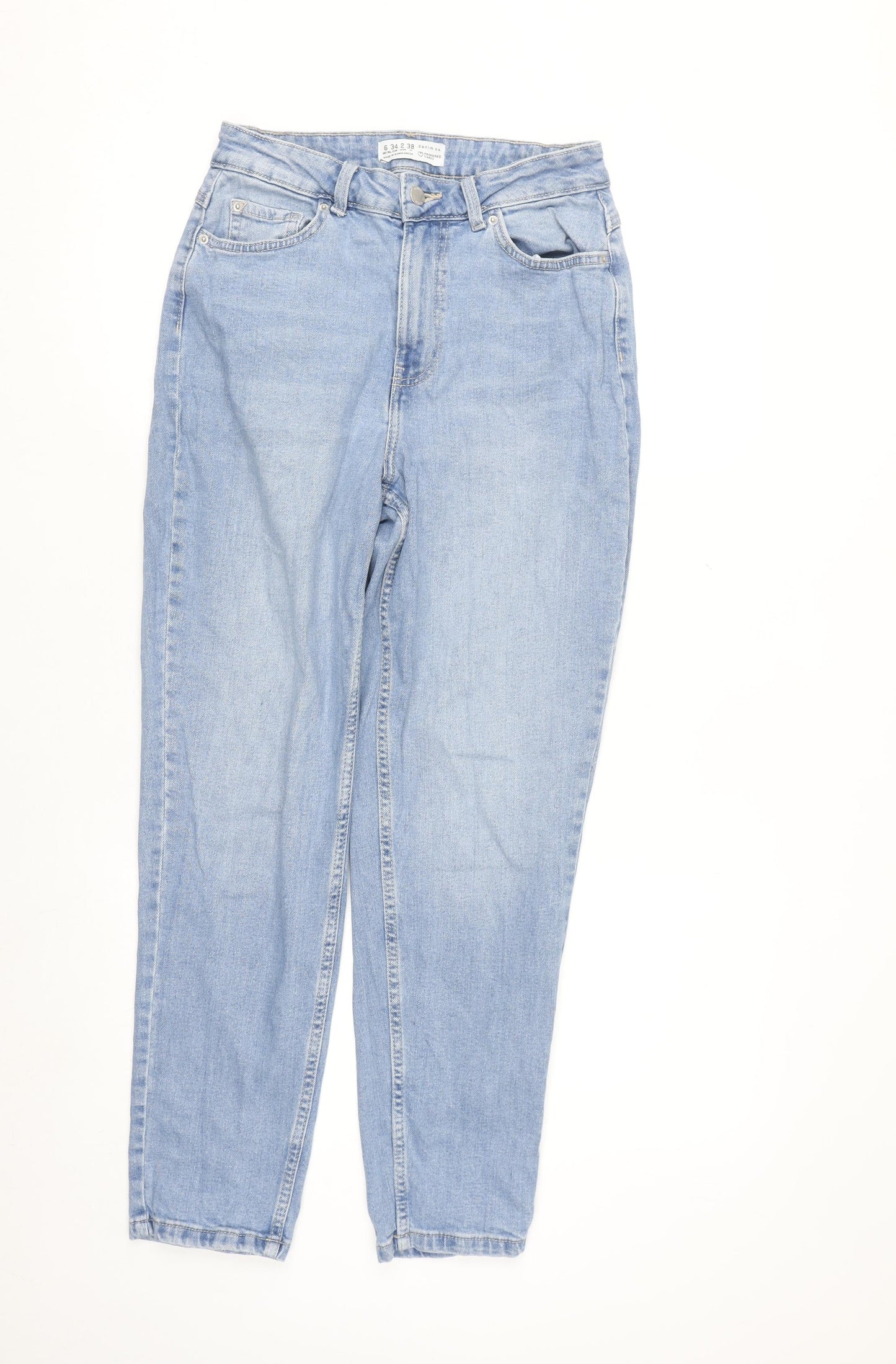 Primark Women Blue Size 6 Mom Jeans High Rise Denim