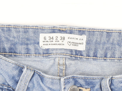 Primark Women Blue Size 6 Mom Jeans High Rise Denim