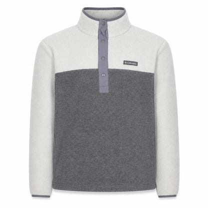 Columbia Men's Grey Fleece Henley Sweatshirt Size L Outdoor