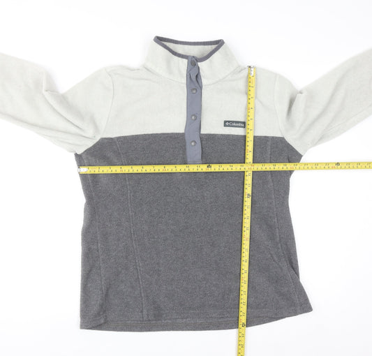 Columbia Men's Grey Fleece Henley Sweatshirt Size L Outdoor