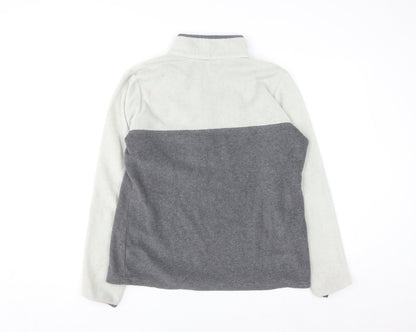 Columbia Men's Grey Fleece Henley Sweatshirt Size L Outdoor
