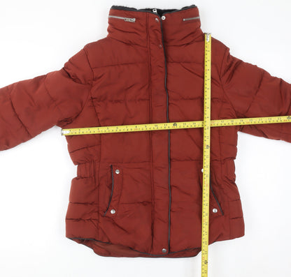 New Look Women's Brown Size 12 Puffer Jacket Winter Coat