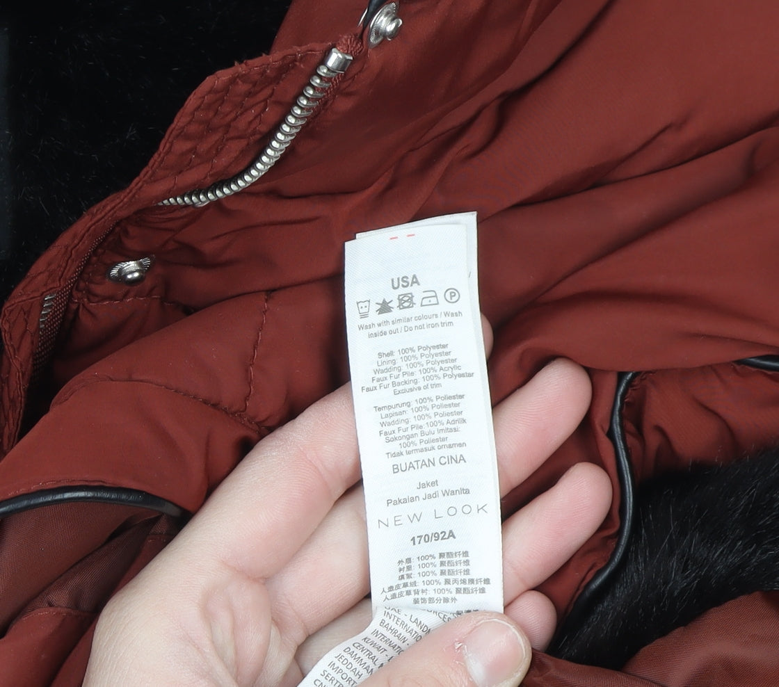 New Look Women's Brown Size 12 Puffer Jacket Winter Coat